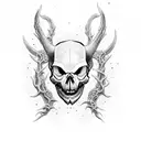 Wendigo Skull tattoo design idea