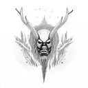 Wendigo tattoo design idea