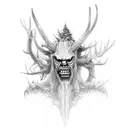 Wendigo tattoo design idea