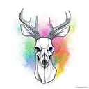 Deer Skull tattoo design idea