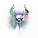 Deer Skull tattoo design idea