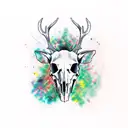 Deer Skull tattoo design idea
