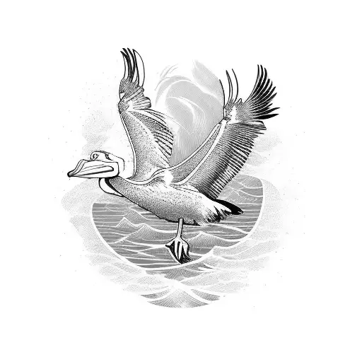 Pelican rip tattoo design idea