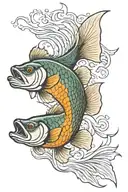 walleye fish tattoo design idea