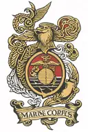 marine corps emblem tattoo design idea
