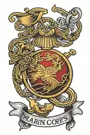 marine corps emblem tattoo design idea
