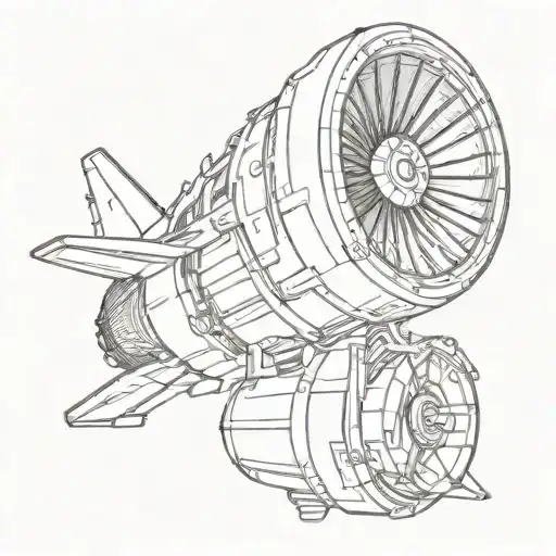 jet engine tattoo design idea
