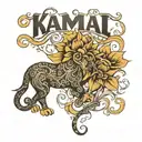 kamal and gungun name tattoo featuring tattoo design idea