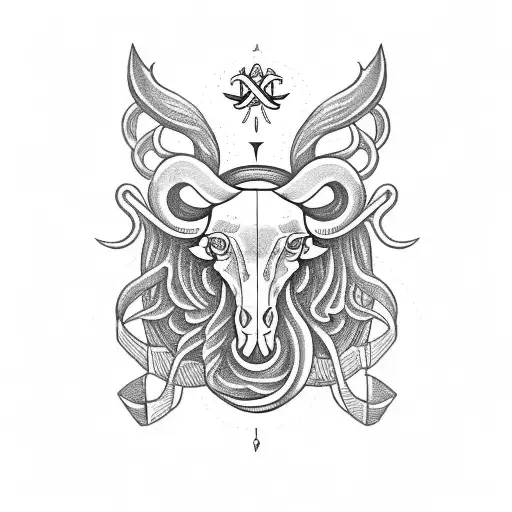 ancla libra piscis aries tattoo design idea