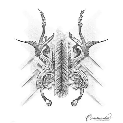 columna vertebral con alas tattoo design idea