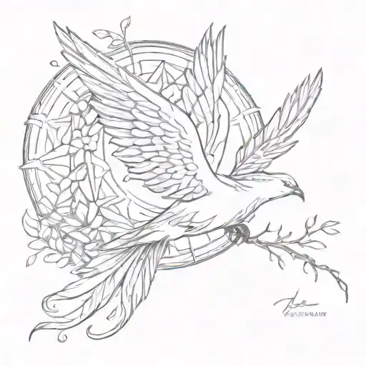 symbolic of peace and free spirit tattoo design idea