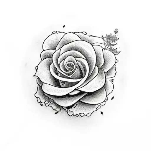 lit joint with weed flowers in background  tattoo design idea