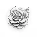 lit joint with weed flowers in background  tattoo design idea