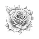 lit joint with weed flowers in background  tattoo design idea