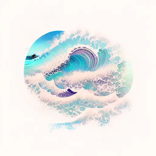 Ocean Wave tattoo design idea