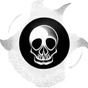 Skull and sun and cage tattoo design idea