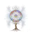 tree of life mixed with DNA and the 7 chakras tattoo design idea