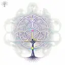 tree of life mixed with DNA and the 7 chakras tattoo design idea