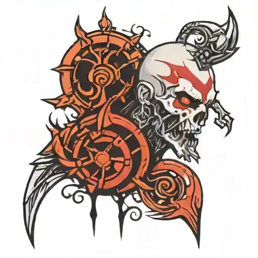 baldur's from god of war right arm tattoo design tattoo design idea