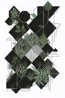 rainforest creek running tattoo design idea