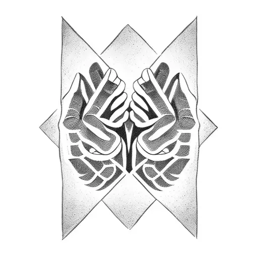power mudra tattoo design idea