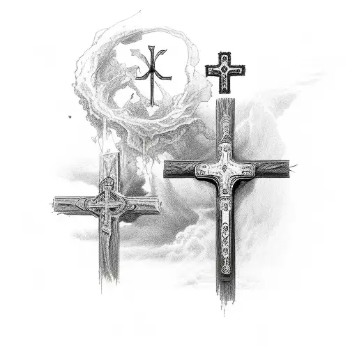 cross and holy bible  tattoo design idea