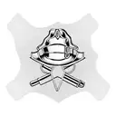 Cross with firefighter hat hanging  tattoo design idea