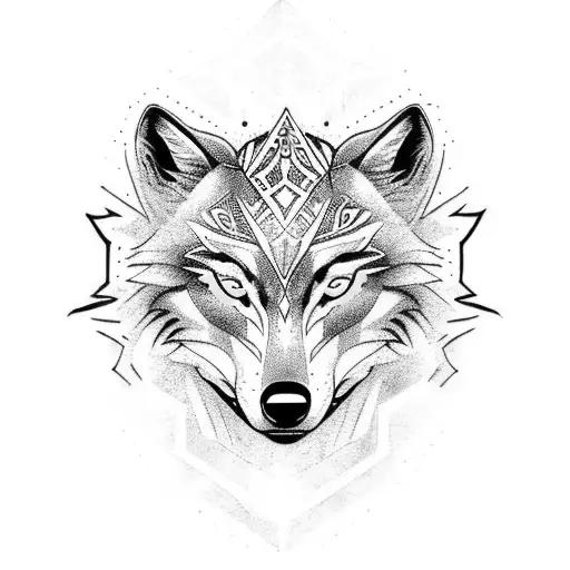 Alter ego wolf half evil half good tattoo design idea