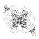 Butterfly effect tattoo design idea