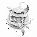 1999 with disordered lines tattoo design idea