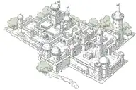 engineer castle surrounded tattoo design idea