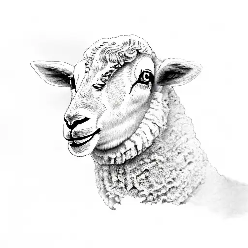 lamb  tattoo design idea