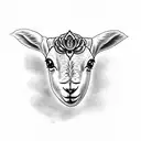 lamb  tattoo design idea