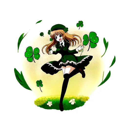 five leaf clover tattoo design idea