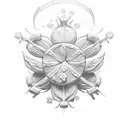 five leaf clover tattoo design idea