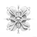 five leaf clover tattoo design idea