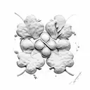 five leaf clover tattoo design idea