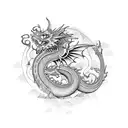 dragon chino  tattoo design idea
