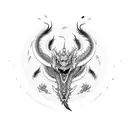 dragon chino  tattoo design idea