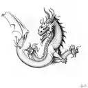 dragon chino  tattoo design idea