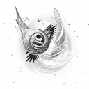 canary in tornado over atlanta tattoo design idea