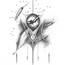 canary in tornado over atlanta tattoo design idea