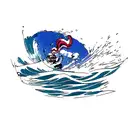 Ocean Wave tattoo design idea