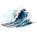 Ocean Wave tattoo design idea