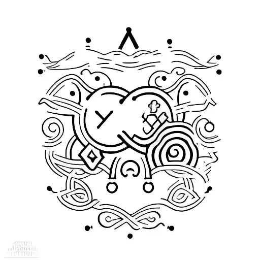A minimalist tattoo of a key and lock symbolizing the bond between you and your partner, representing your commitment to grow old together. tattoo design idea