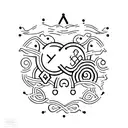 A minimalist tattoo of a key and lock symbolizing the bond between you and your partner, representing your commitment to grow old together. tattoo design idea