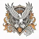 Illenium phoenix emblem combining symbols tattoo design idea