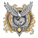 Illenium phoenix emblem combining symbols tattoo design idea