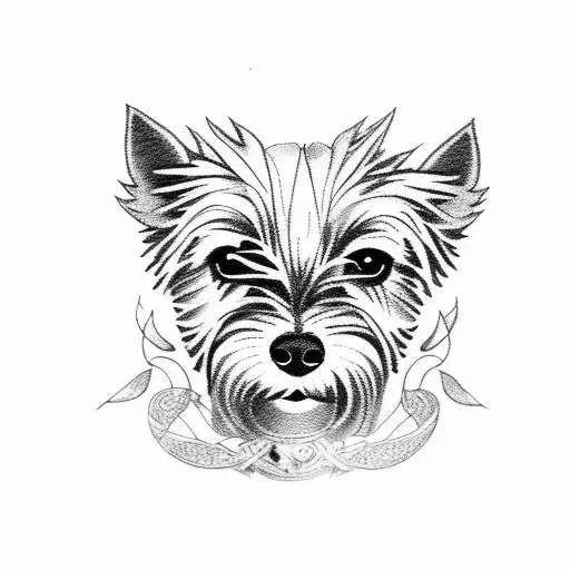 cairn terrier  tattoo design idea