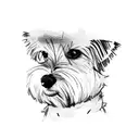 cairn terrier lying down  tattoo design idea